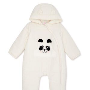 Wonder Nation Baby Girl Plush Panda Snowsuit 0-3M